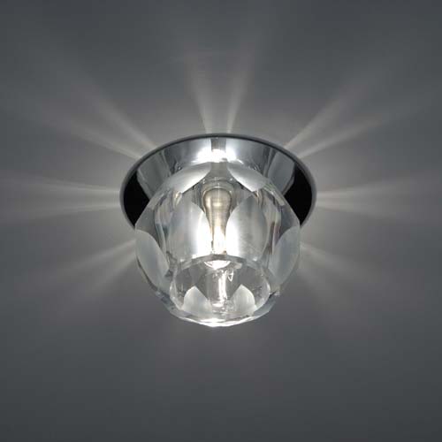 Встраиваемый светильник Feron JD161 прозрачный с матовым хром 18908_1