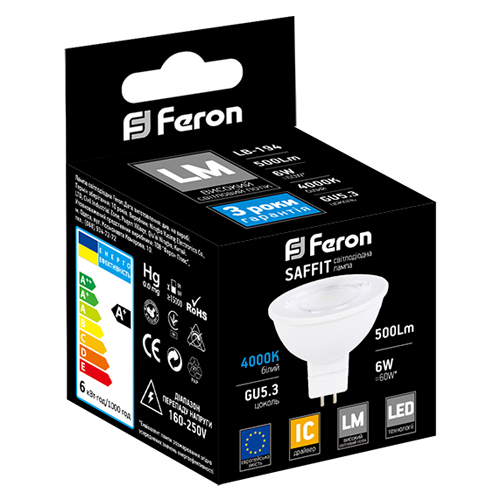 Светодиодная лампа Feron LB-194 6W G5.3 4000K 25837_3