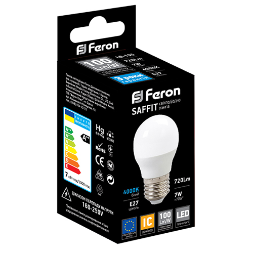 Светодиодная лампа Feron LB-195 7W E27 2700K 25811_1