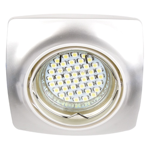 Встраиваемый светильник Feron DL6045 жемчужное серебро 30127