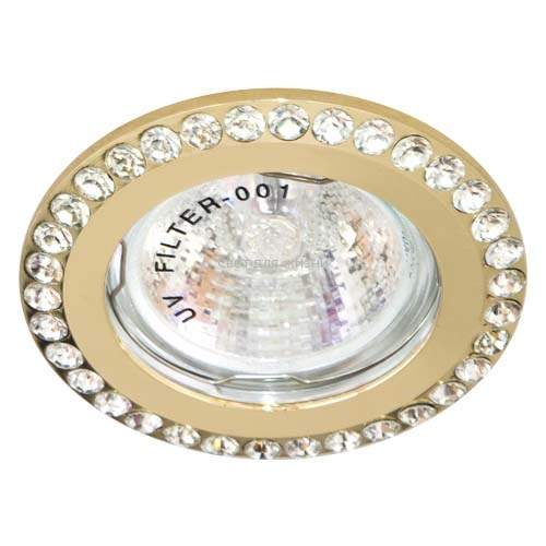 Встраиваемый светильник Feron DL100-C прозрачный золото 28370_0