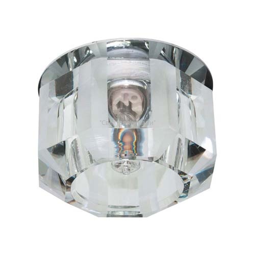 Встраиваемый светильник Feron JD101 прозрачный хром 28256