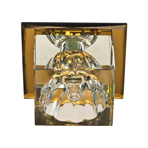 Встраиваемый светильник Feron JD55 прозрачный чайный 18945