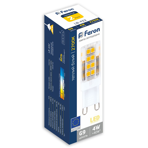 Светодиодная лампа Feron LB-432 4W G9 2700K 25769_1