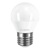 LED лампа GLOBAL G45 F 5W яркий свет 220V E27 AP (1-GBL-142) (NEW)