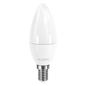 LED лампа GLOBAL C37 CL-F 5W яркий свет 220V E14 AP (1-GBL-134) (NEW)