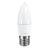 LED лампа GLOBAL C37 CL-F 5W яркий свет 220V E27 AP (1-GBL-132) (NEW)